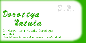 dorottya matula business card